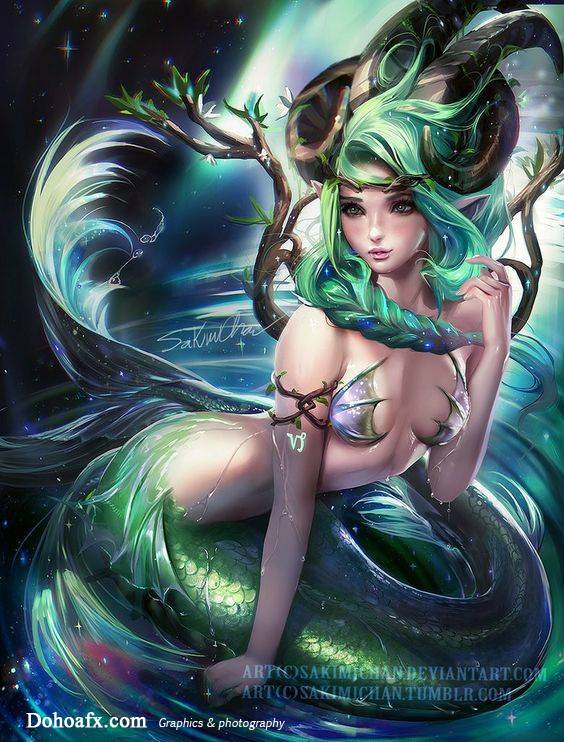 Học vẽ Digital Painting nàng tiên cá cực đỉnh với Gumroad – Horoscope series