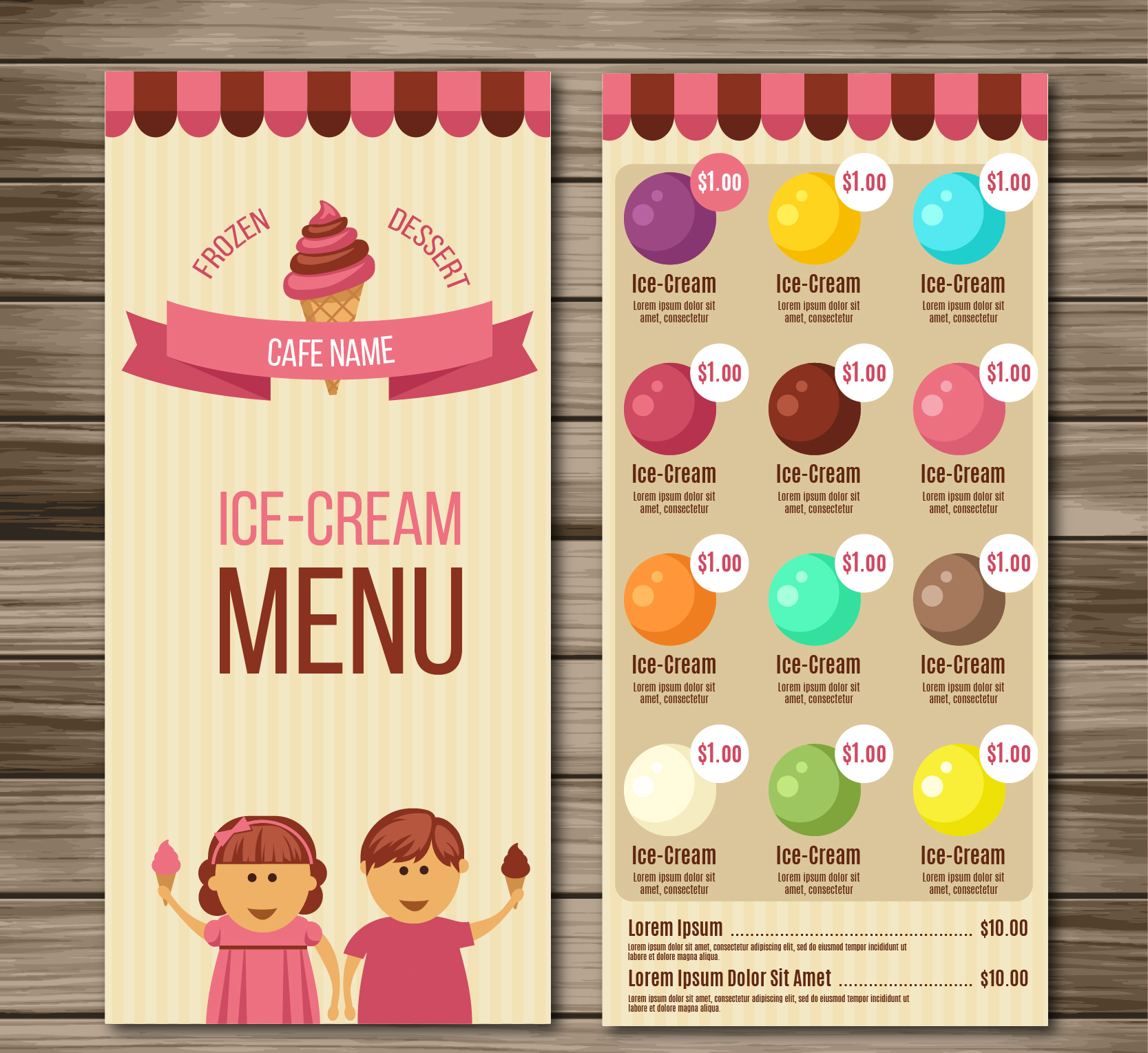 Mr tee ice cream menu