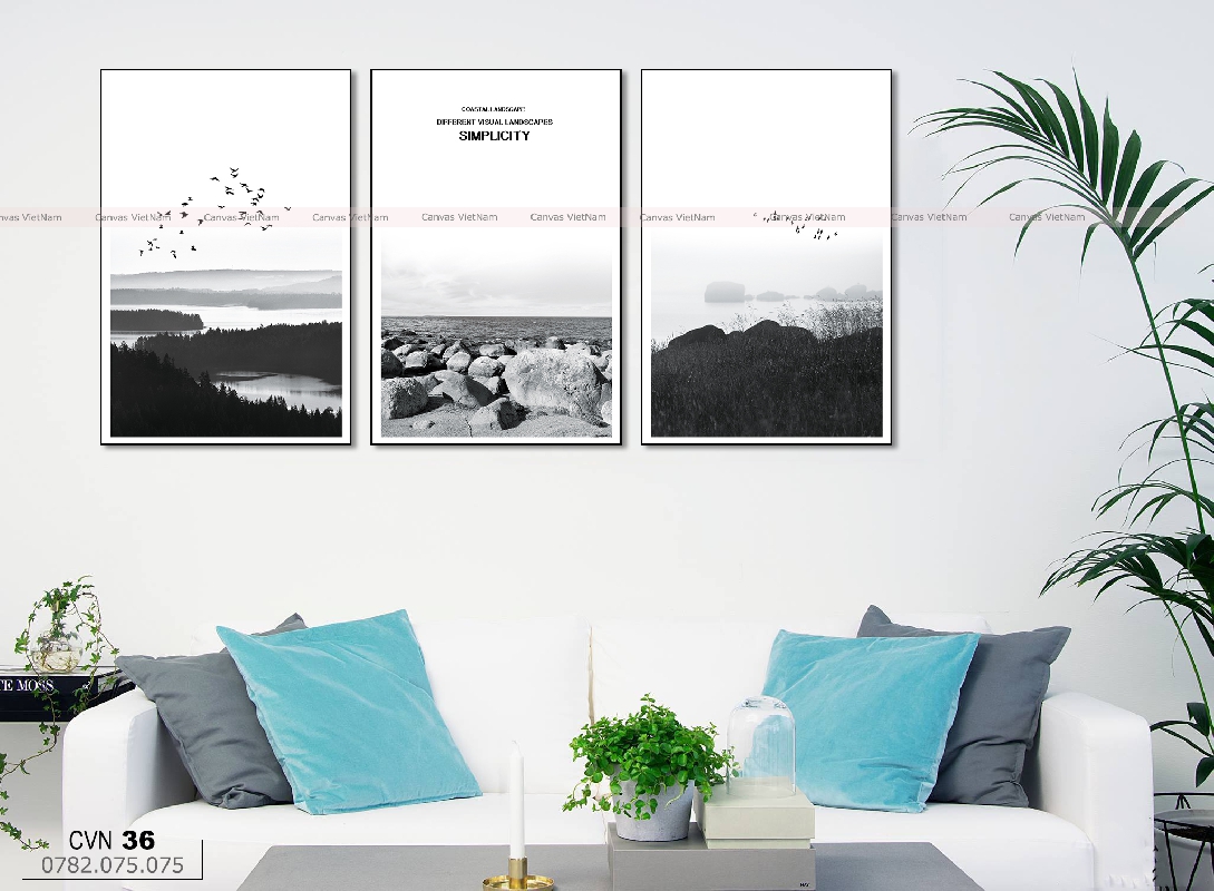 Bộ 3 tranh hiện đại bắc âu 