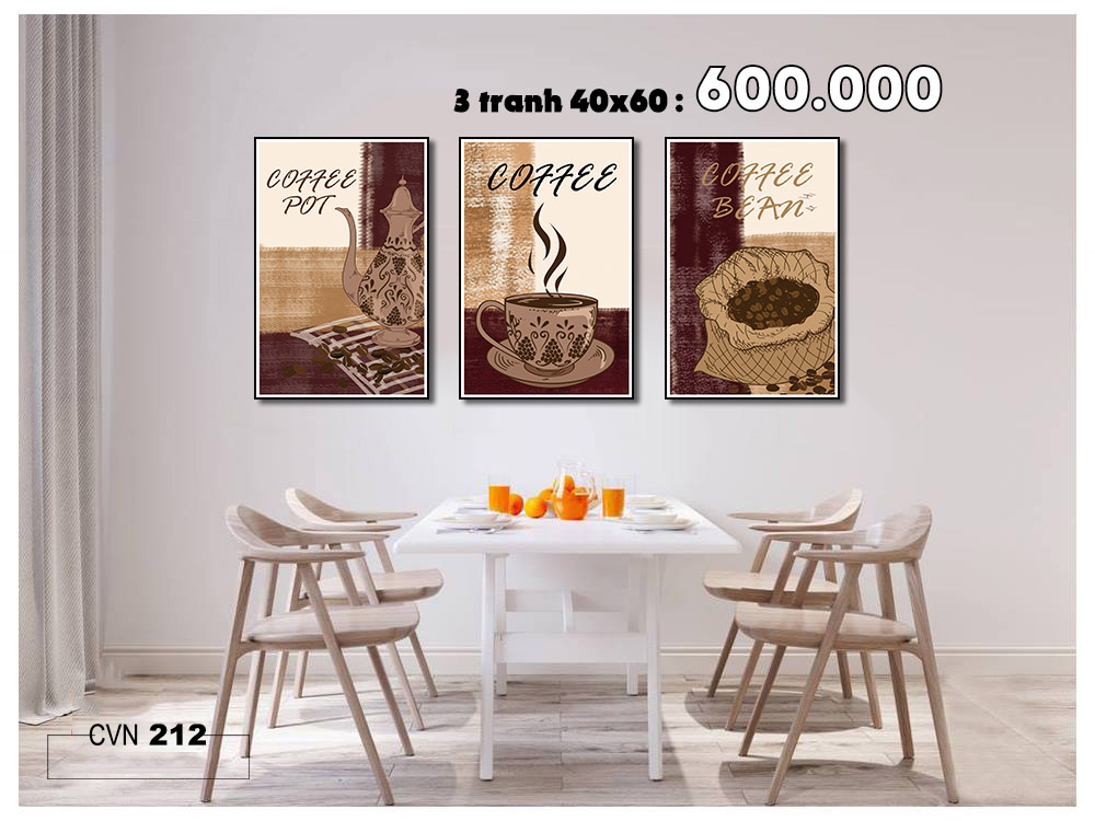 Bộ 3 tranh canvas trang trí decor-212
