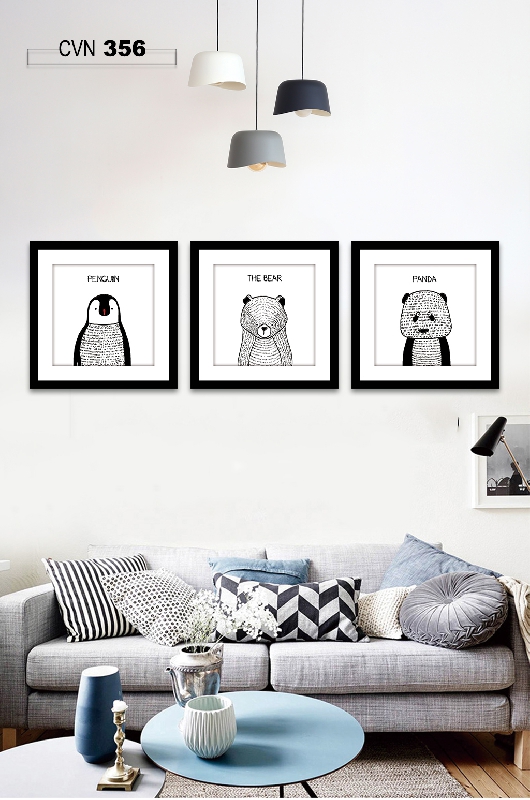 Bộ 3 tranh canvas trang trí decor-356
