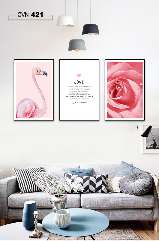 Bộ 3 tranh canvas trang trí decor-421