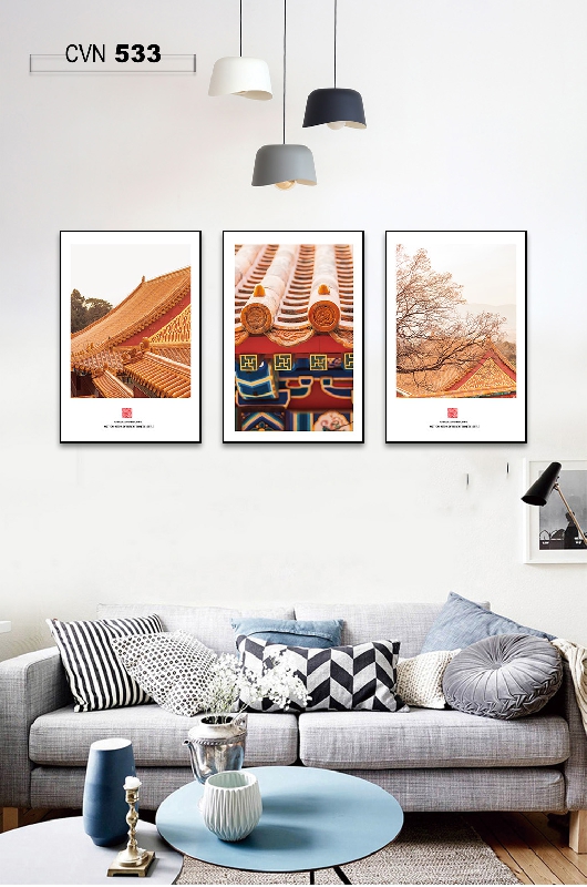 Bộ 3 tranh canvas trang trí decor-533
