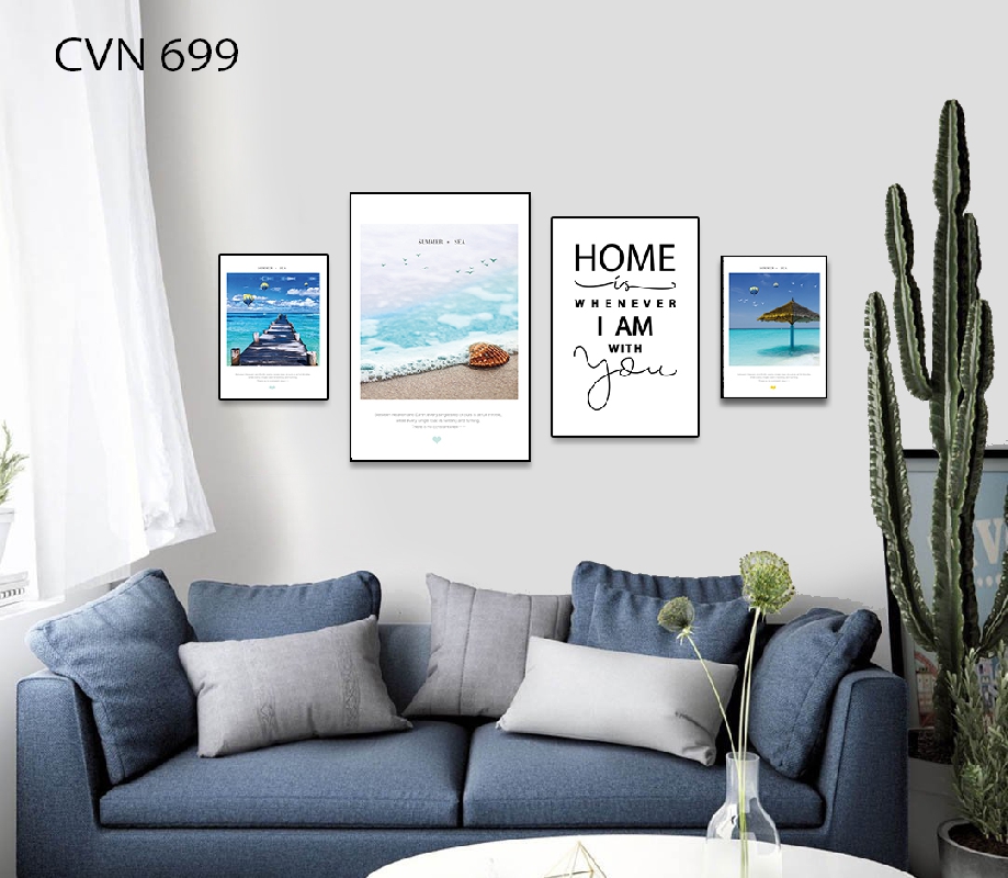 Tranh trang trí decor hiện đại biển-699