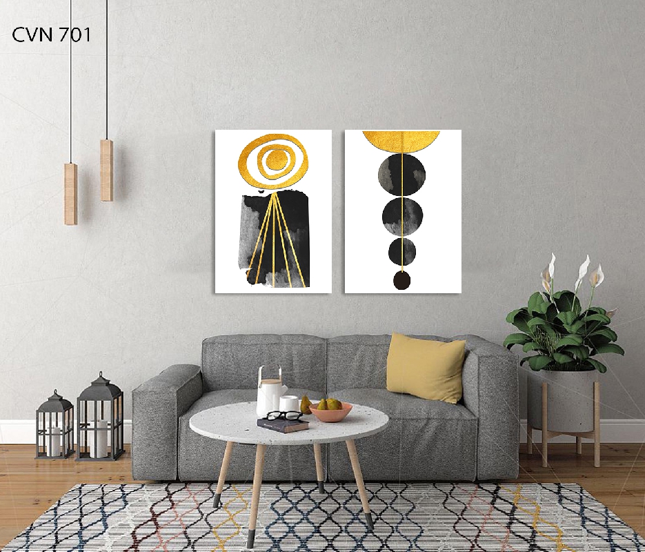 Tranh trang trí decor hiện đại trừu tượng-701