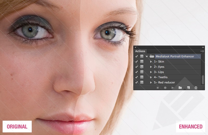 Photoshop Action Làm Mịn Da, Và Chỉnh Sửa Khuôn Mặt